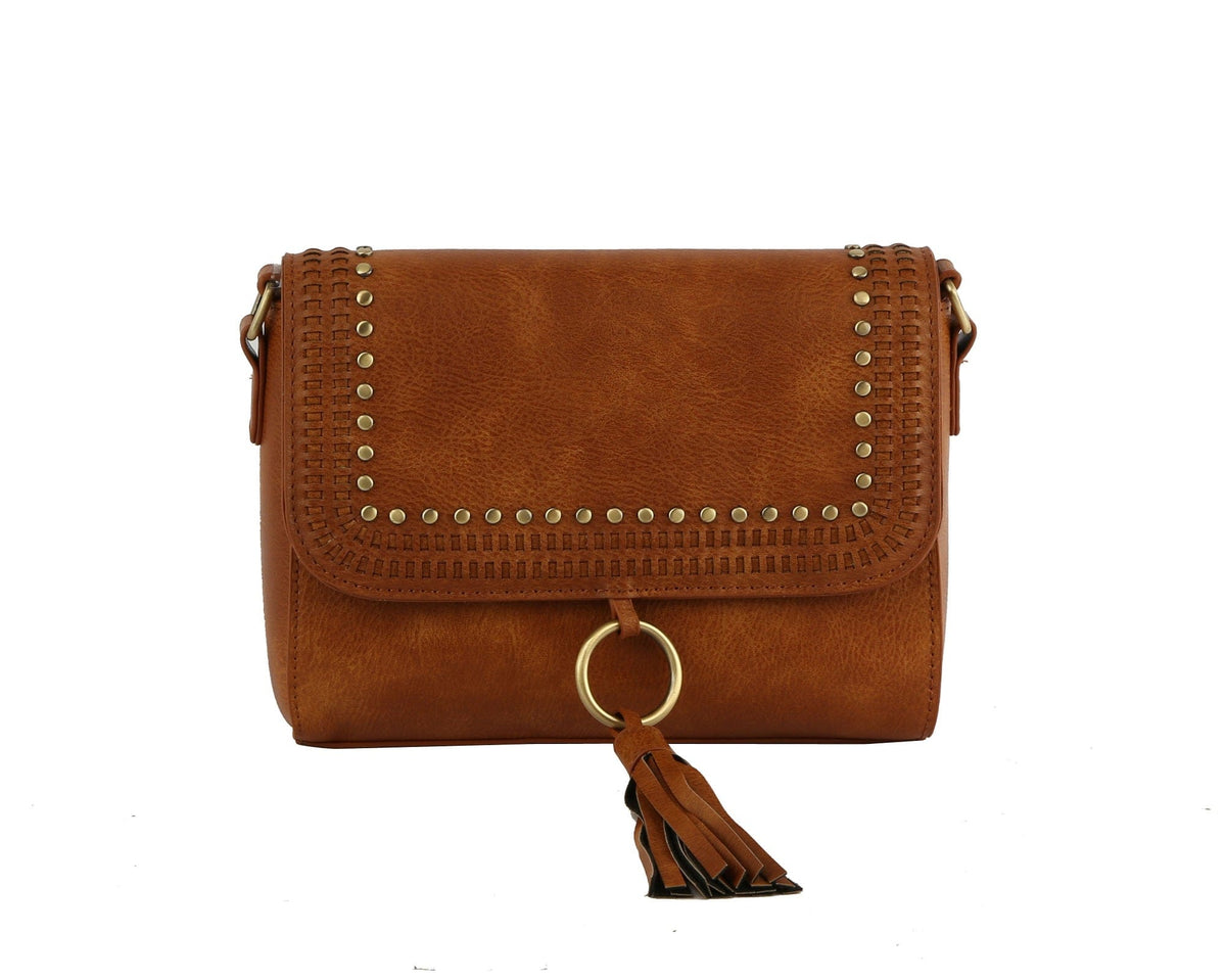 TDM0034 Studded Tassel Crossbody - MiMi Wholesale