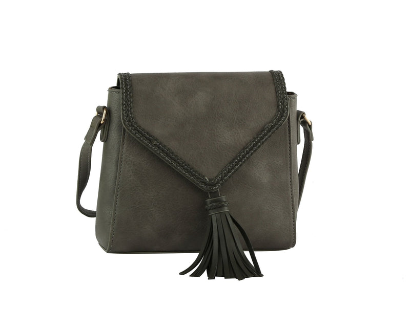 TDM0041 Eliza Square Tassel Crossbody - MiMi Wholesale