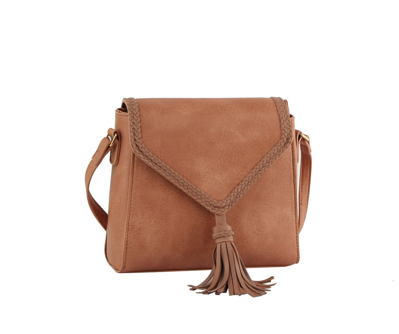 TDM0041 Eliza Square Tassel Crossbody - MiMi Wholesale