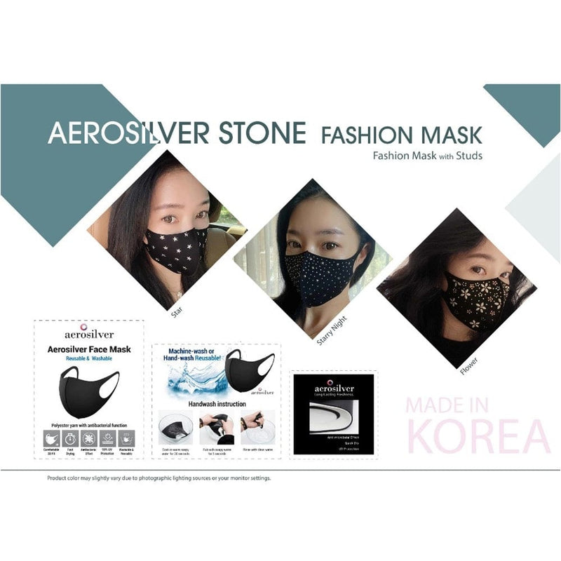 ASMASK Anti-Microbial Aerosilver Stars & Stubs Adult Fashion Face Mask