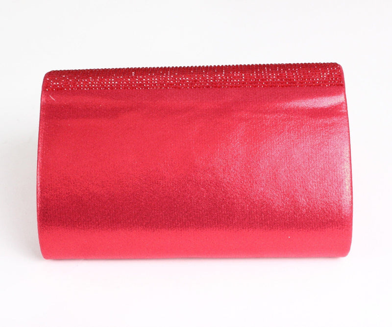 TG10033 Rounded Back Rhinestone Flap Clutch - MiMi Wholesale