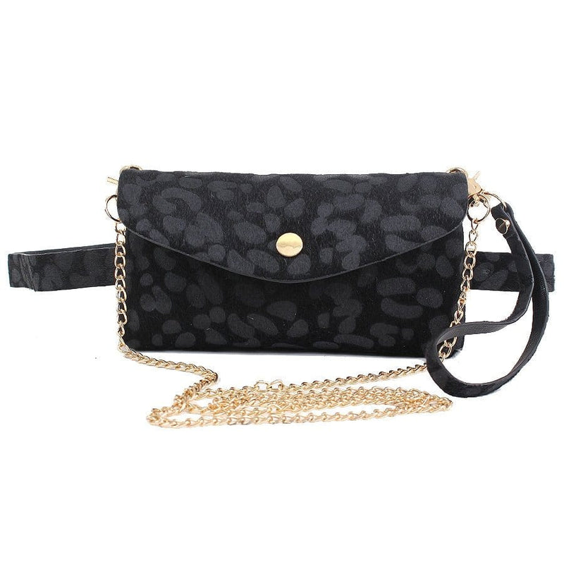 TG10084 Fur Cow Convertible Crossbody/Fanny Pack - MiMi Wholesale