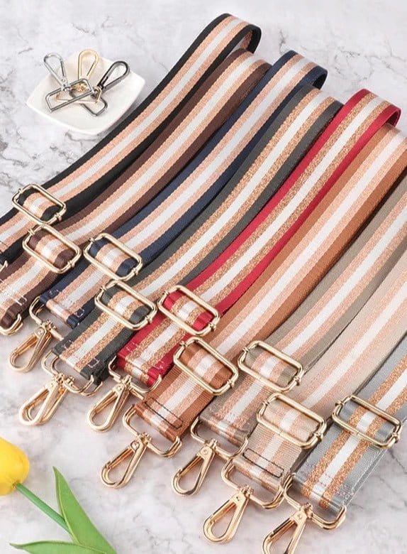 TG10195 Champaign Stripe Adjustable Guitar Strap - MiMi Wholesale