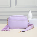 TG10204 Solid Color Tassel Camera Crossbody Bag - MiMi Wholesale