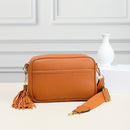 TG10204 Solid Color Tassel Camera Crossbody Bag - MiMi Wholesale