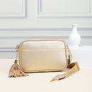 TG10204 Solid Color Tassel Camera Crossbody Bag - MiMi Wholesale