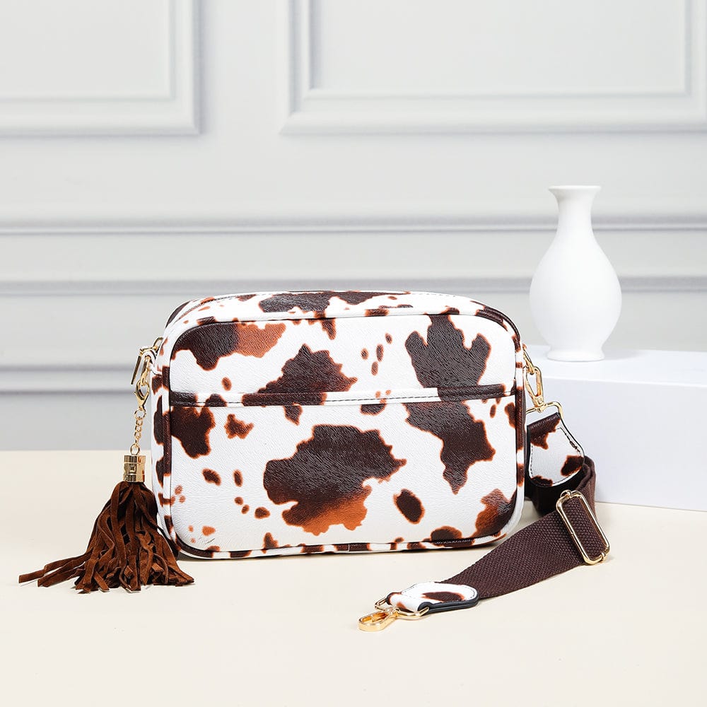 TG10204 Solid Color Tassel Camera Crossbody Bag - MiMi Wholesale