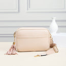 TG10204 Solid Color Tassel Camera Crossbody Bag - MiMi Wholesale