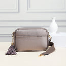 TG10204 Solid Color Tassel Camera Crossbody Bag - MiMi Wholesale