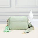 TG10204 Solid Color Tassel Camera Crossbody Bag - MiMi Wholesale