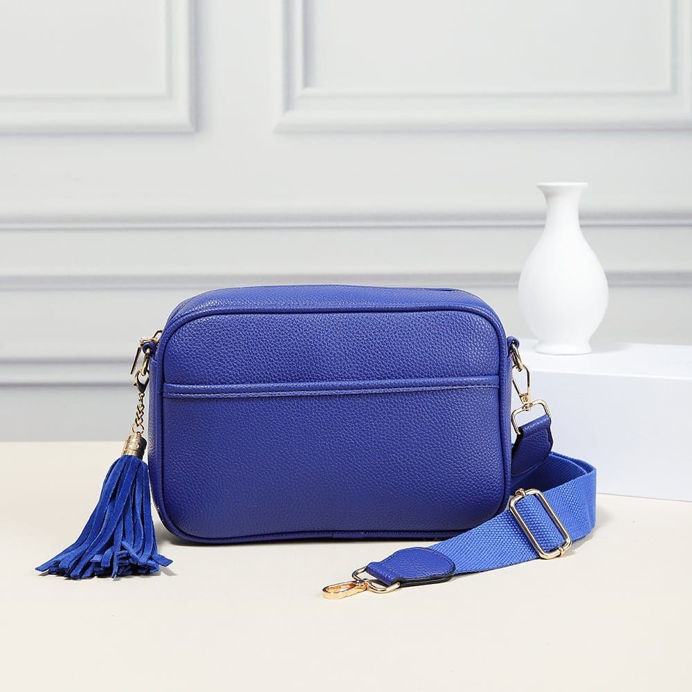 TG10204 Solid Color Tassel Camera Crossbody Bag - MiMi Wholesale