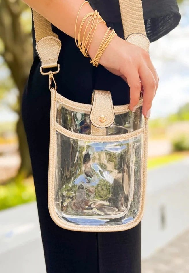 TG10219 Game Day Mini Clear Crossbody Bag - MiMi Wholesale
