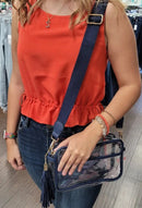 TG10223 Game Day Clear Crossbody Bag - MiMi Wholesale