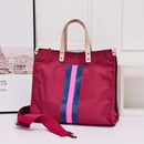 TG10246 Striped Canvas Tote Bag With Guitar Strap - MiMi Wholesale