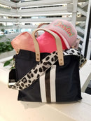 TG10246 Striped Canvas Tote Bag With Guitar Strap - MiMi Wholesale