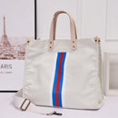 TG10246 Striped Canvas Tote Bag With Guitar Strap - MiMi Wholesale