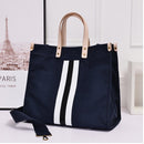 TG10246 Striped Canvas Tote Bag With Guitar Strap - MiMi Wholesale