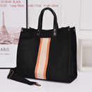 TG10246 Striped Canvas Tote Bag With Guitar Strap - MiMi Wholesale