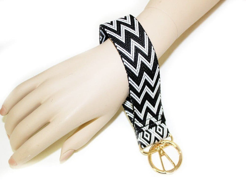 TG10268 Herringbone Patterned Wristband Keychain - MiMi Wholesale