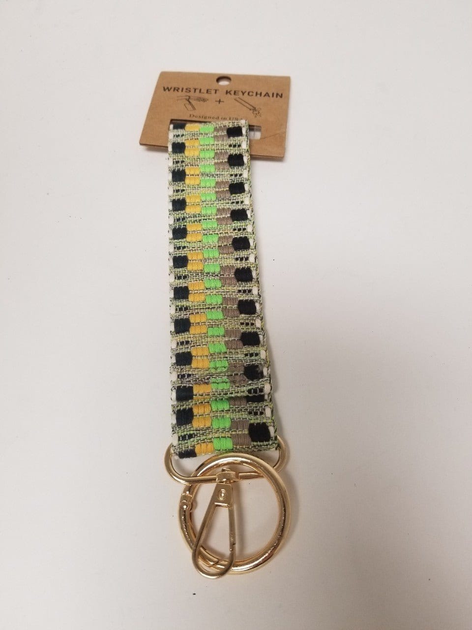 TG10272 Color Patterned Wristband Keychain - MiMi Wholesale