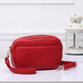 TG10281 Grace Front Pocket Double Zipper Crossbody Bag - MiMi Wholesale