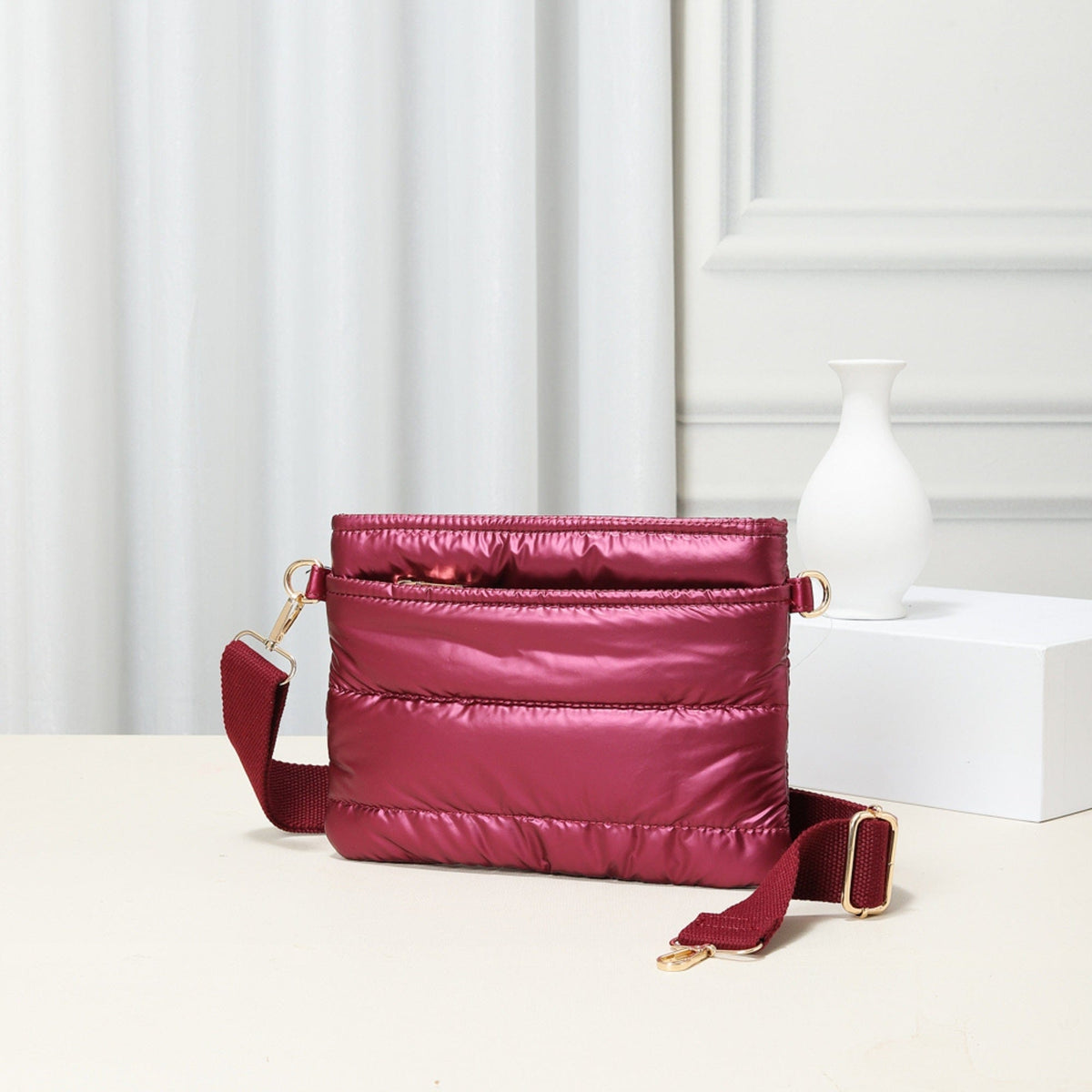 TG10282 Bailey Puffer Quilted Crossbody Bag - MiMi Wholesale