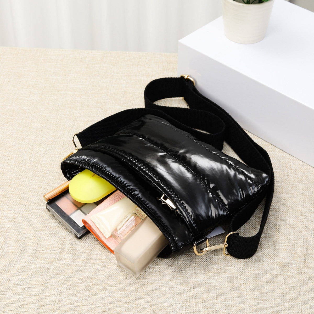 TG10282 Bailey Puffer Quilted Crossbody Bag - MiMi Wholesale
