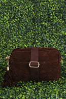 TG10297 Suede Camera Crossbody Bag - MiMi Wholesale