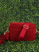 TG10297 Suede Camera Crossbody Bag - MiMi Wholesale