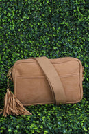 TG10297 Suede Camera Crossbody Bag - MiMi Wholesale