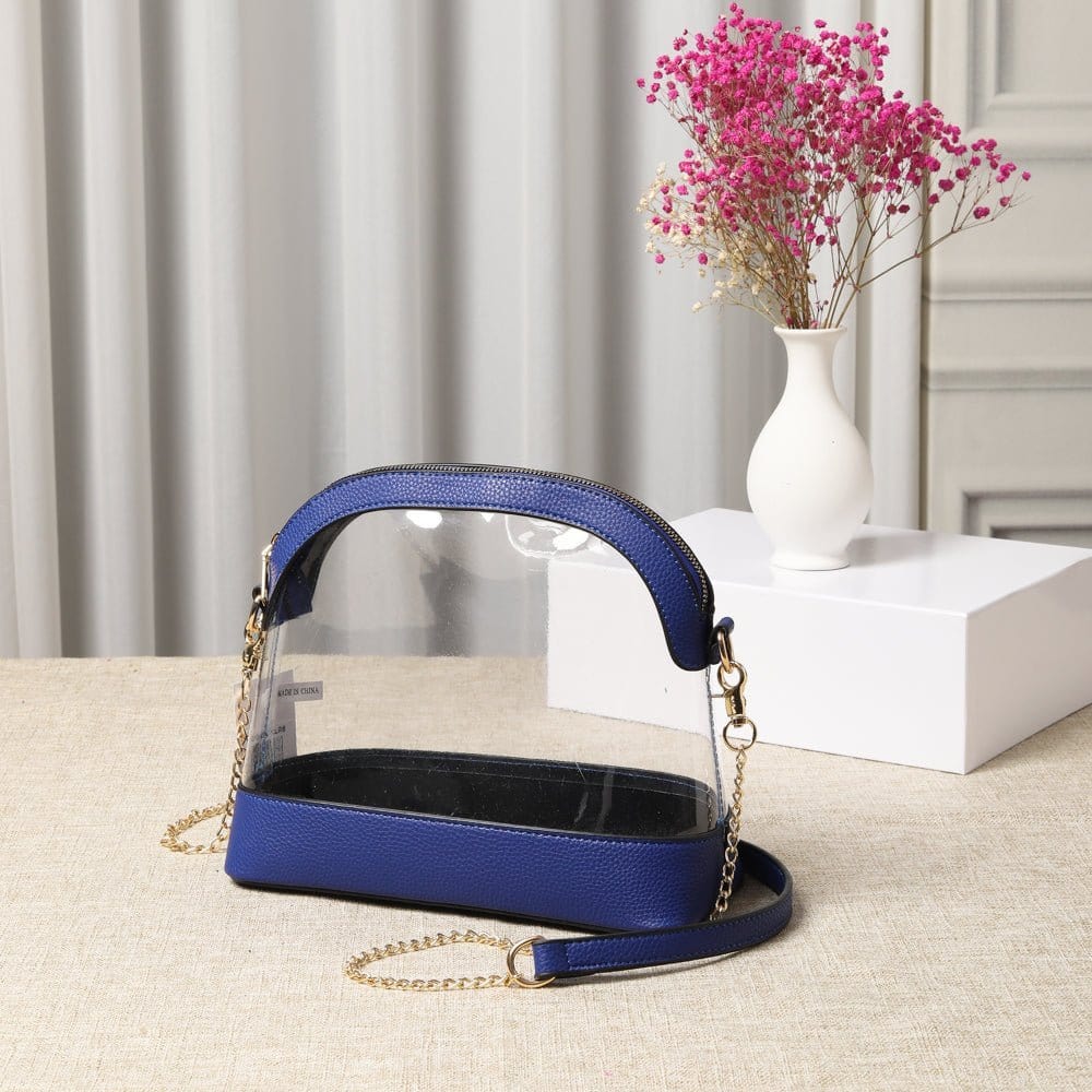 TG10434 Sienna Dome Clear Handbag With Chain Strap - MiMi Wholesale