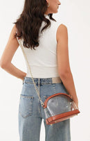 TG10434 Sienna Dome Clear Handbag With Chain Strap - MiMi Wholesale