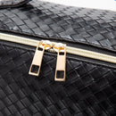 TG10541 Trixie Woven Leather Makeup/Toiletry Bag - MiMi Wholesale