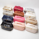 TG10541 Trixie Woven Leather Makeup/Toiletry Bag - MiMi Wholesale