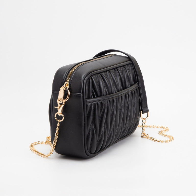 TG10542 Dana Textured Crossbody Bag With Chain Strap - MiMi Wholesale