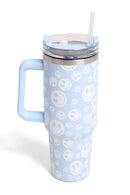 TUM801 Happy Face 40 Oz Tumbler With Handle - MiMi Wholesale