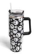 TUM801 Happy Face 40 Oz Tumbler With Handle - MiMi Wholesale