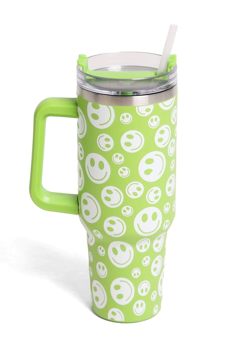 TUM801 Happy Face 40 Oz Tumbler With Handle - MiMi Wholesale