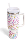 TUM808 Leopard 40 Oz Tumbler With Handle - MiMi Wholesale