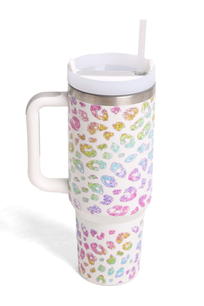 TUM808 Leopard 40 Oz Tumbler With Handle - MiMi Wholesale