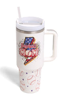 TUM809 Baseball/Football Mom 40 Oz Tumbler With Handle - MiMi Wholesale