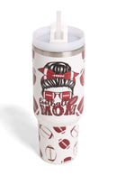TUM809 Baseball/Football Mom 40 Oz Tumbler With Handle - MiMi Wholesale