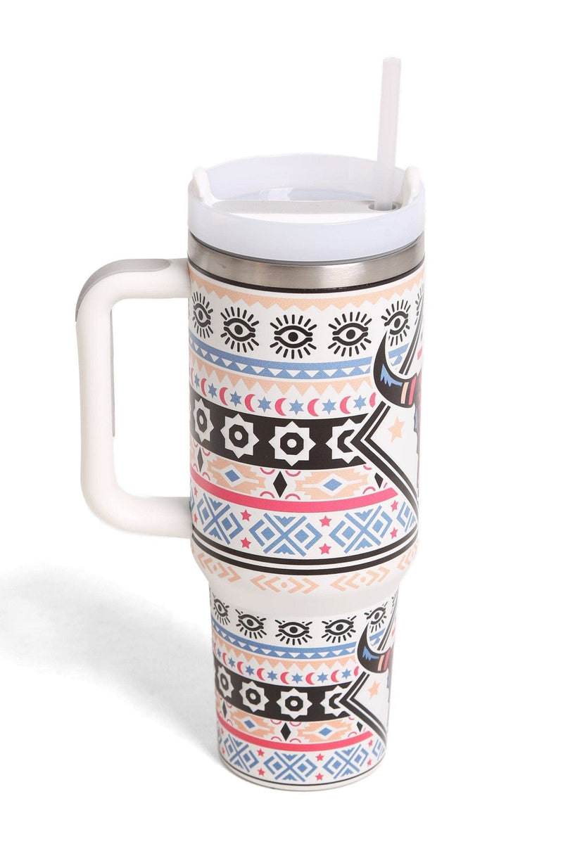 TUM810 Bull Boho 40 Oz Tumbler With Handle - MiMi Wholesale