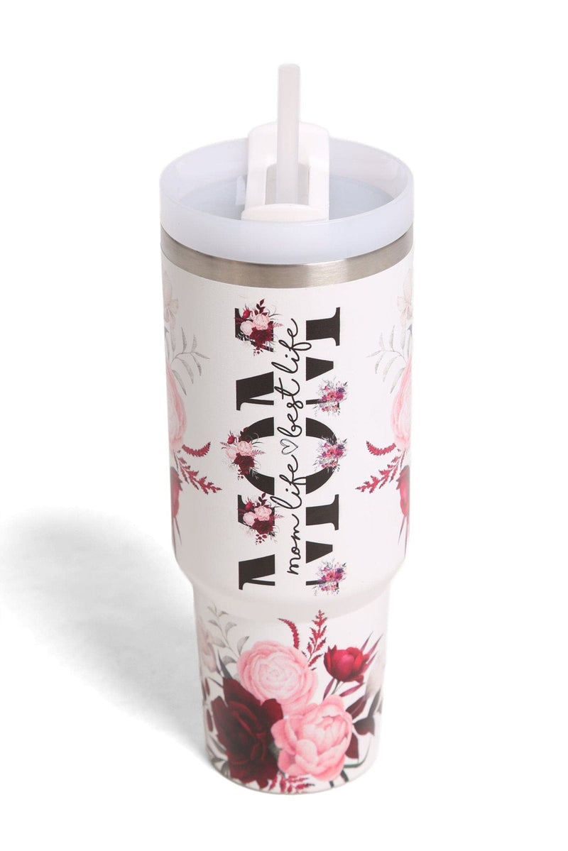 TUM811 Rose Mom 40 Oz Tumbler With Handle - MiMi Wholesale