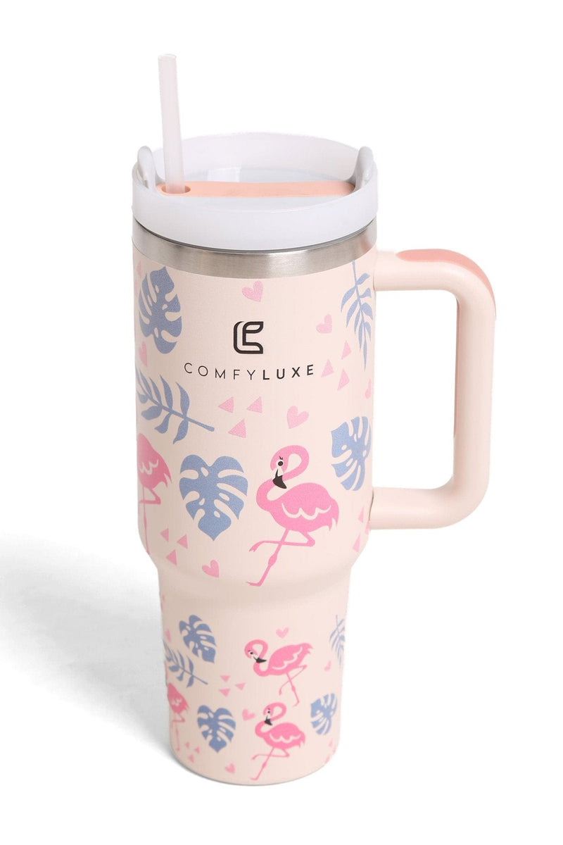 TUM826 Flamingos 40 Oz Tumbler With Handle - MiMi Wholesale