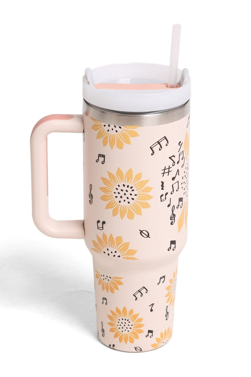 TUM831 Sunflowers Music 40 Oz Tumbler With Handle - MiMi Wholesale