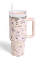 TUM835 Daisy 40 Oz Tumbler With Handle - MiMi Wholesale
