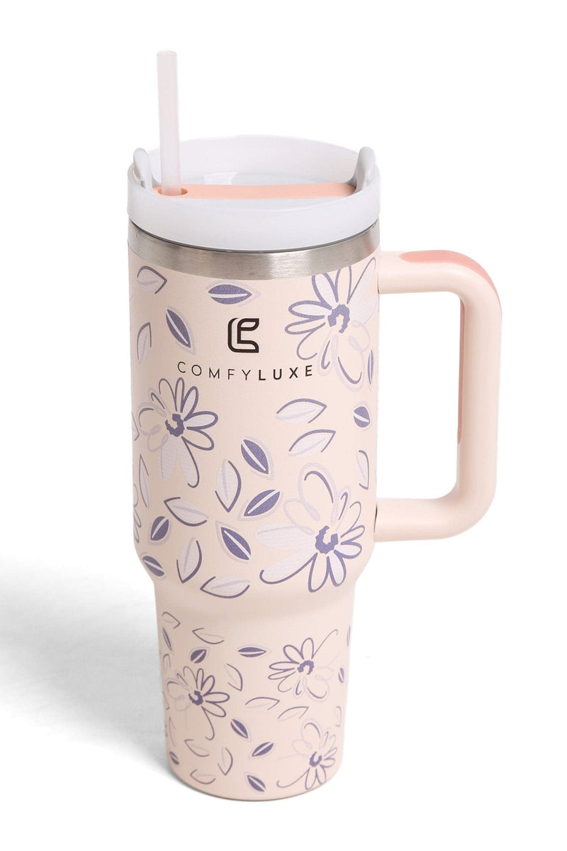 TUM835 Daisy 40 Oz Tumbler With Handle - MiMi Wholesale