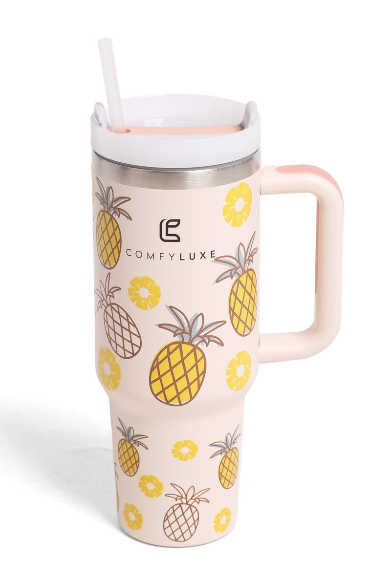 TUM837 Pineapple 40 Oz Tumbler With Handle - MiMi Wholesale