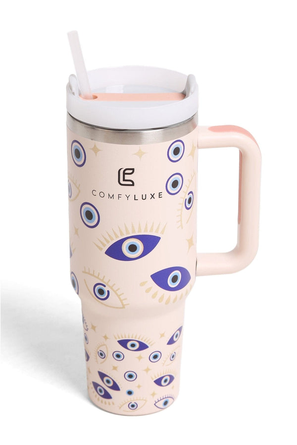 TUM839 Evil Eye 40 Oz Tumbler With Handle - MiMi Wholesale